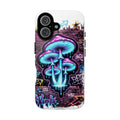 Phone Case — Neon Graffiti Mushrooms Urban Art Protective Cover
