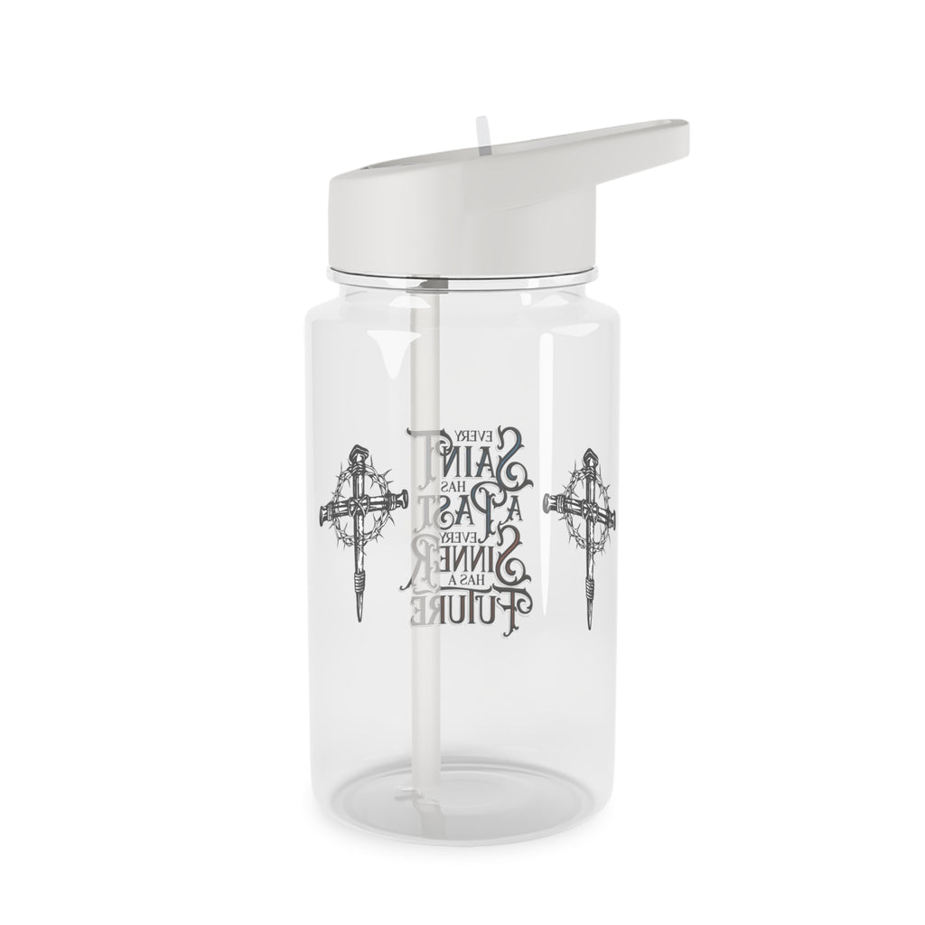 Motivational Mushroom Tritan Water Bottle — "Be The Best You Can Be" Straw Bottle