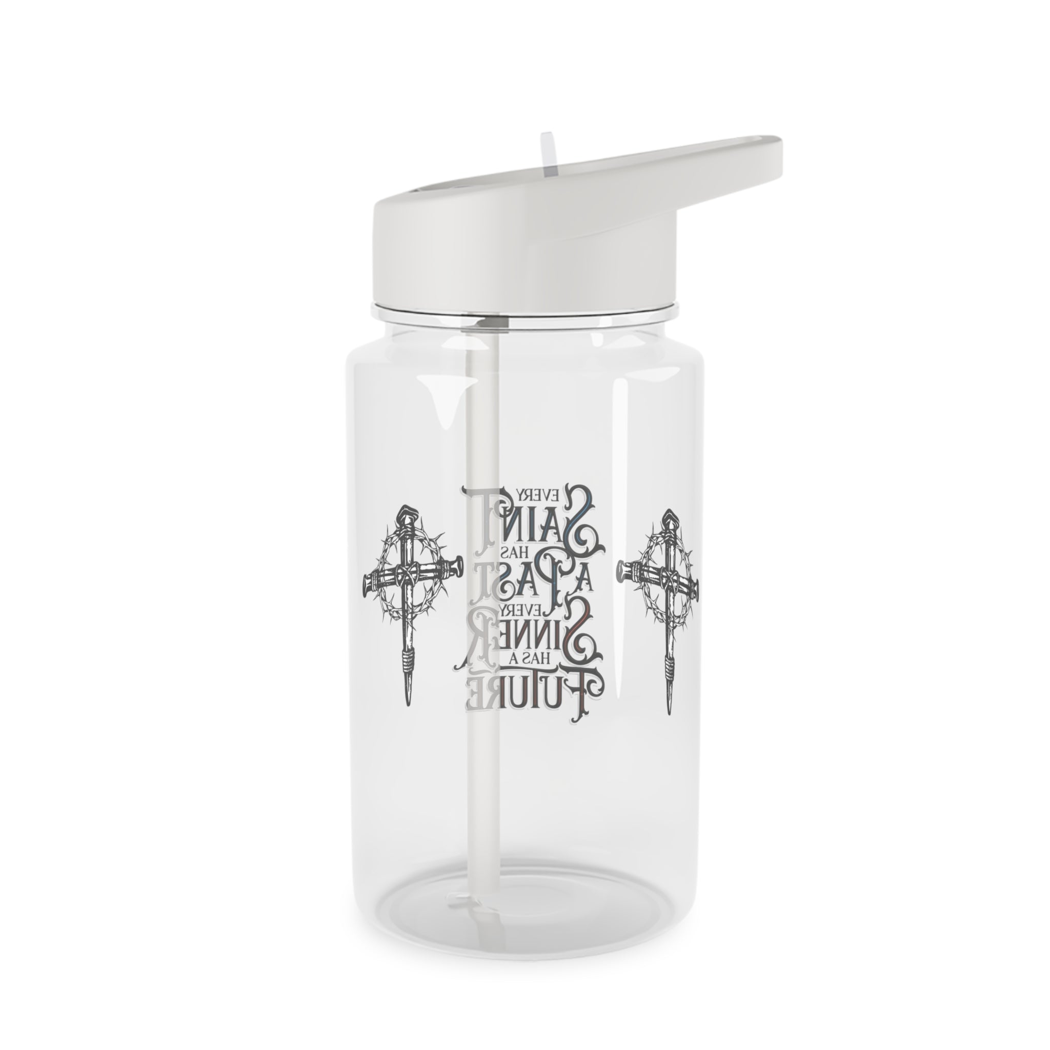 Motivational Mushroom Tritan Water Bottle — "Be The Best You Can Be" Straw Bottle