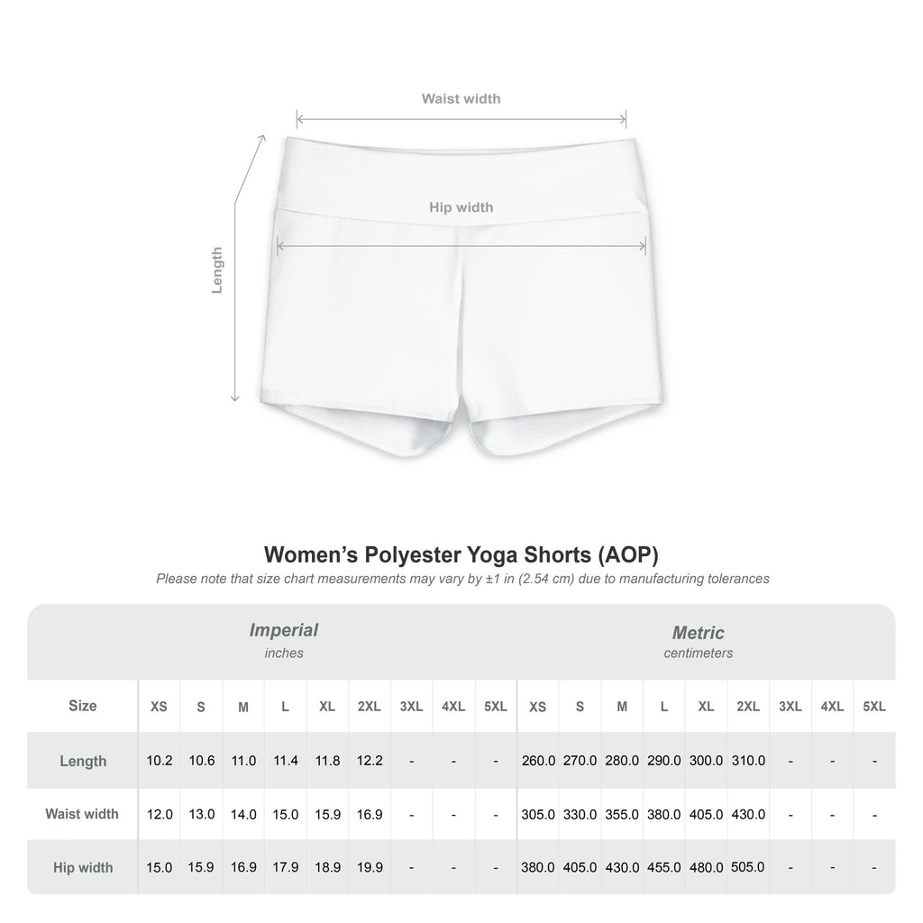 Good Vibes Yoga Shorts — Women's Stretch Polyester Activewear