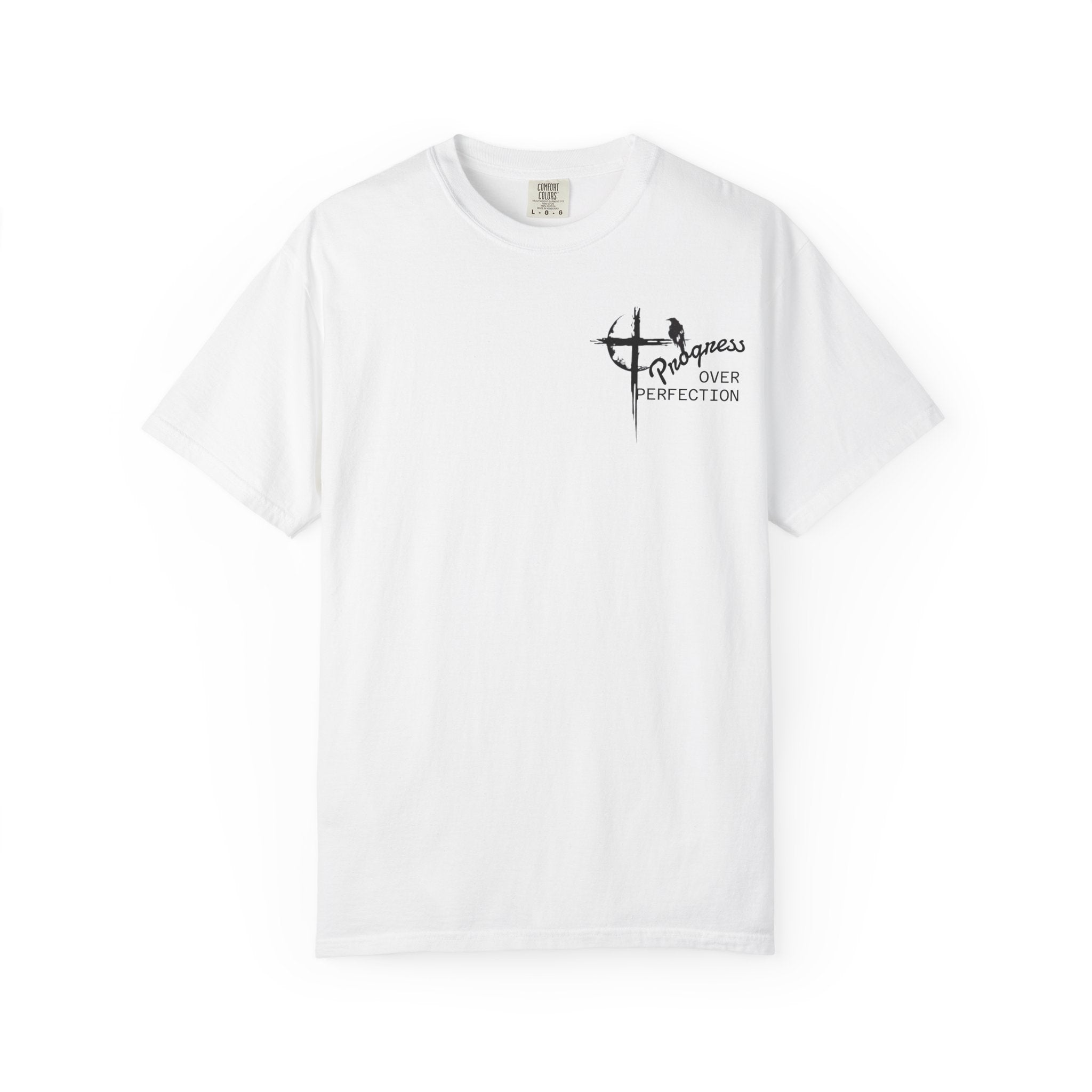T-Shirt — “Every Saint Has a Past, Every Sinner Has a Future” Christian Cross Tee