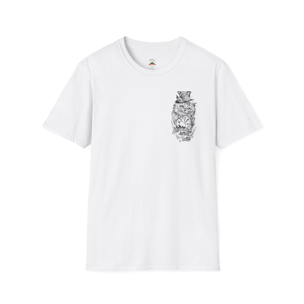 Mad Hatter Graphic T-Shirt — Gothic Alice-in-Wonderland Illustration