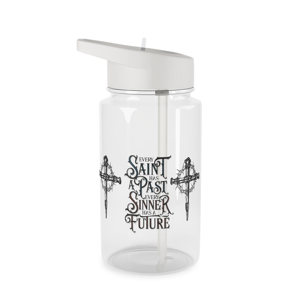 Motivational Mushroom Tritan Water Bottle — "Be The Best You Can Be" Straw Bottle
