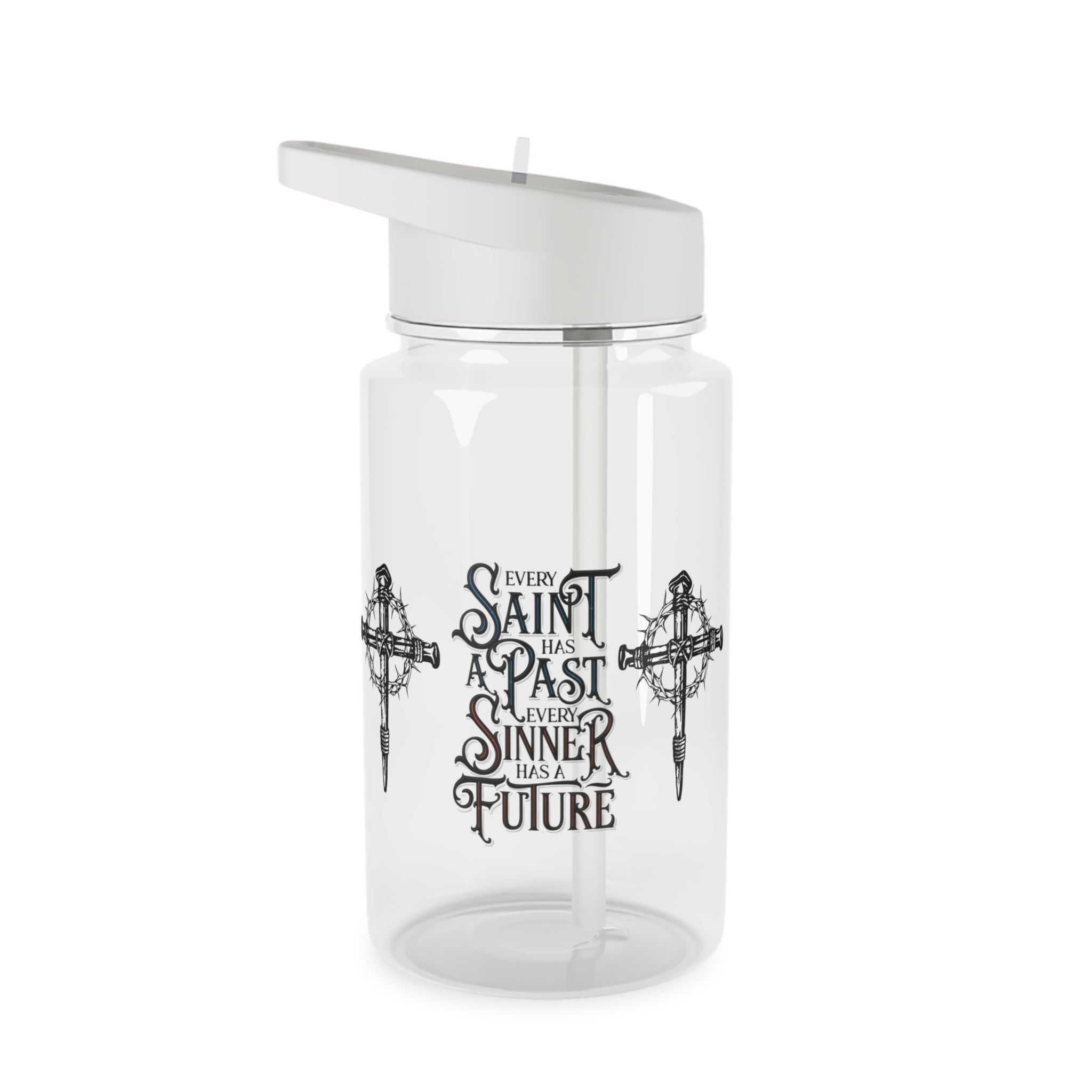 Motivational Mushroom Tritan Water Bottle — "Be The Best You Can Be" Straw Bottle