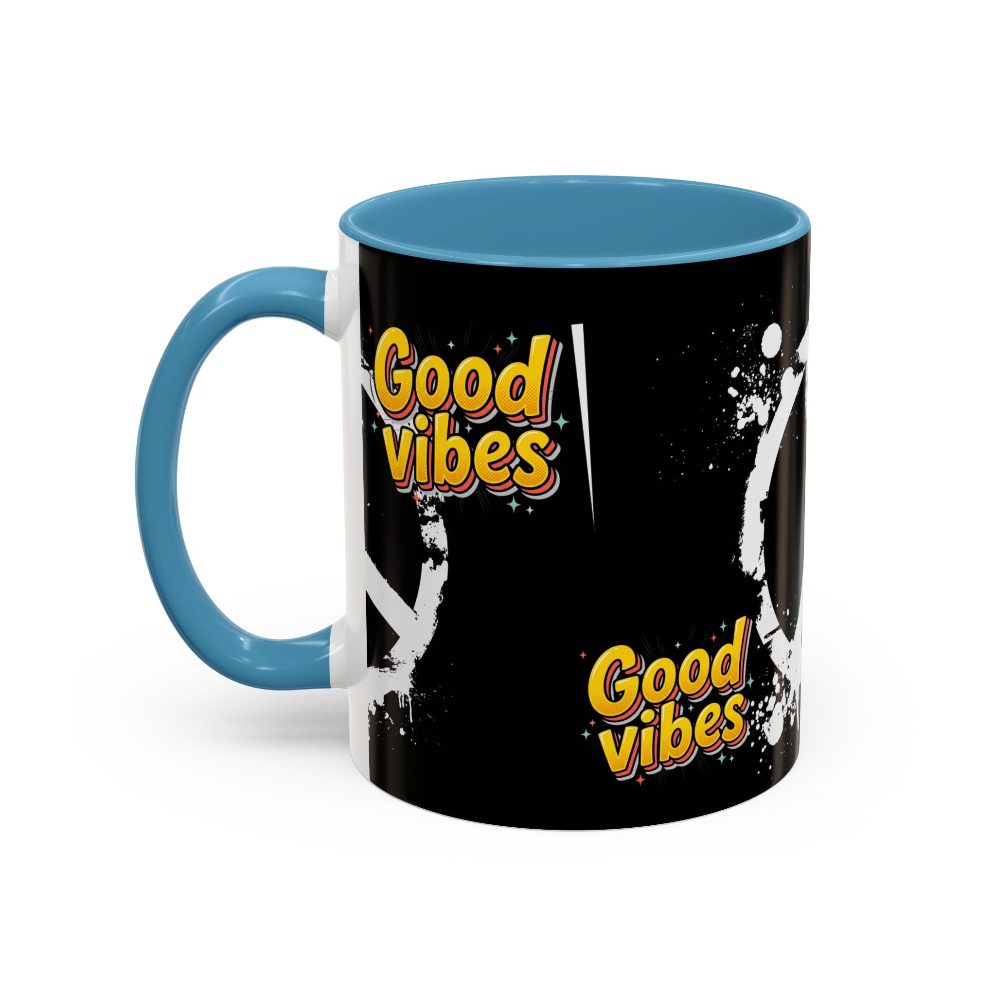 Good Vibes Peace Sign Accent Coffee Mug (11/15oz)