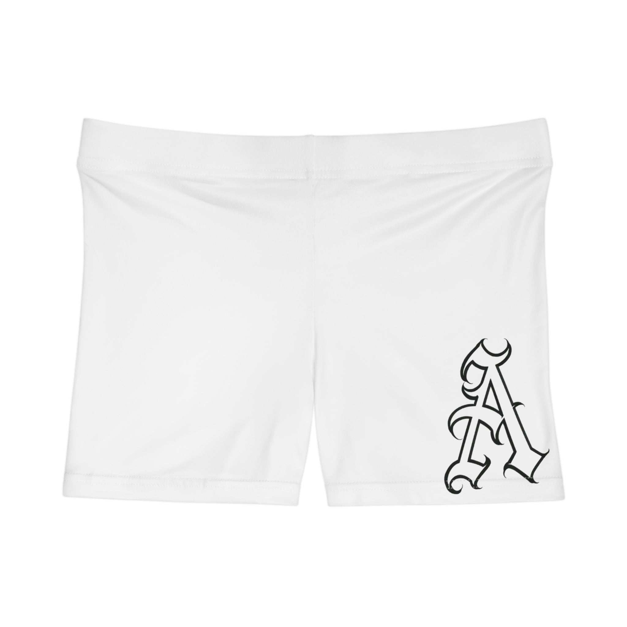 Initials Athletic Women's Shorts — Gothic 'A' Monogram Activewear