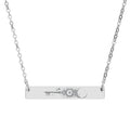 Engraved Horizontal Bar Necklace — Personalized Minimalist Nameplate Jewelry