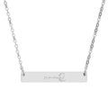 Engravable Horizontal Bar Necklace — Personalized Name/Initial Pendant