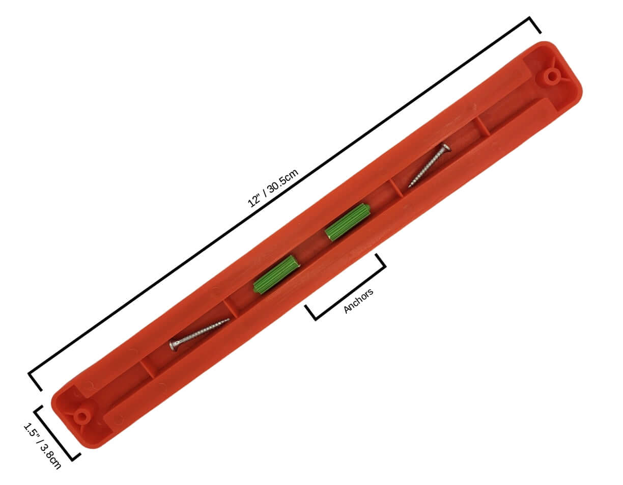 Kitchen Knife Set Kit | Green Handle & Red Magnetic Rack