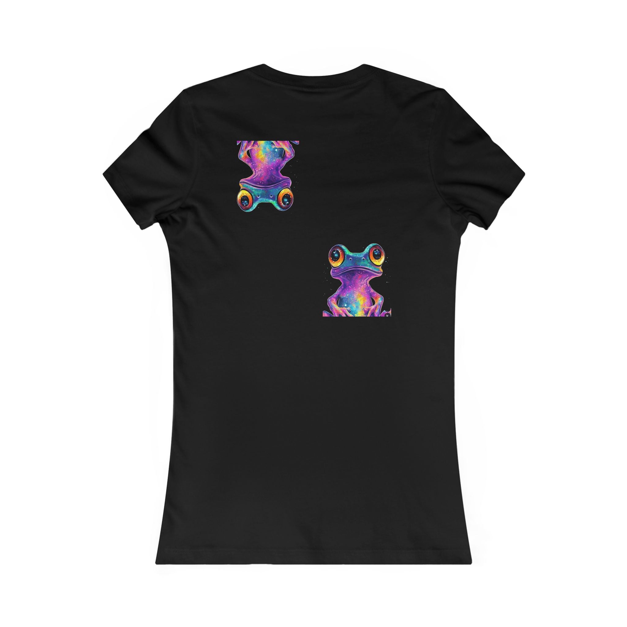 Women's Peace Sign Tee with Colorful Psychedelic Frog Graphic