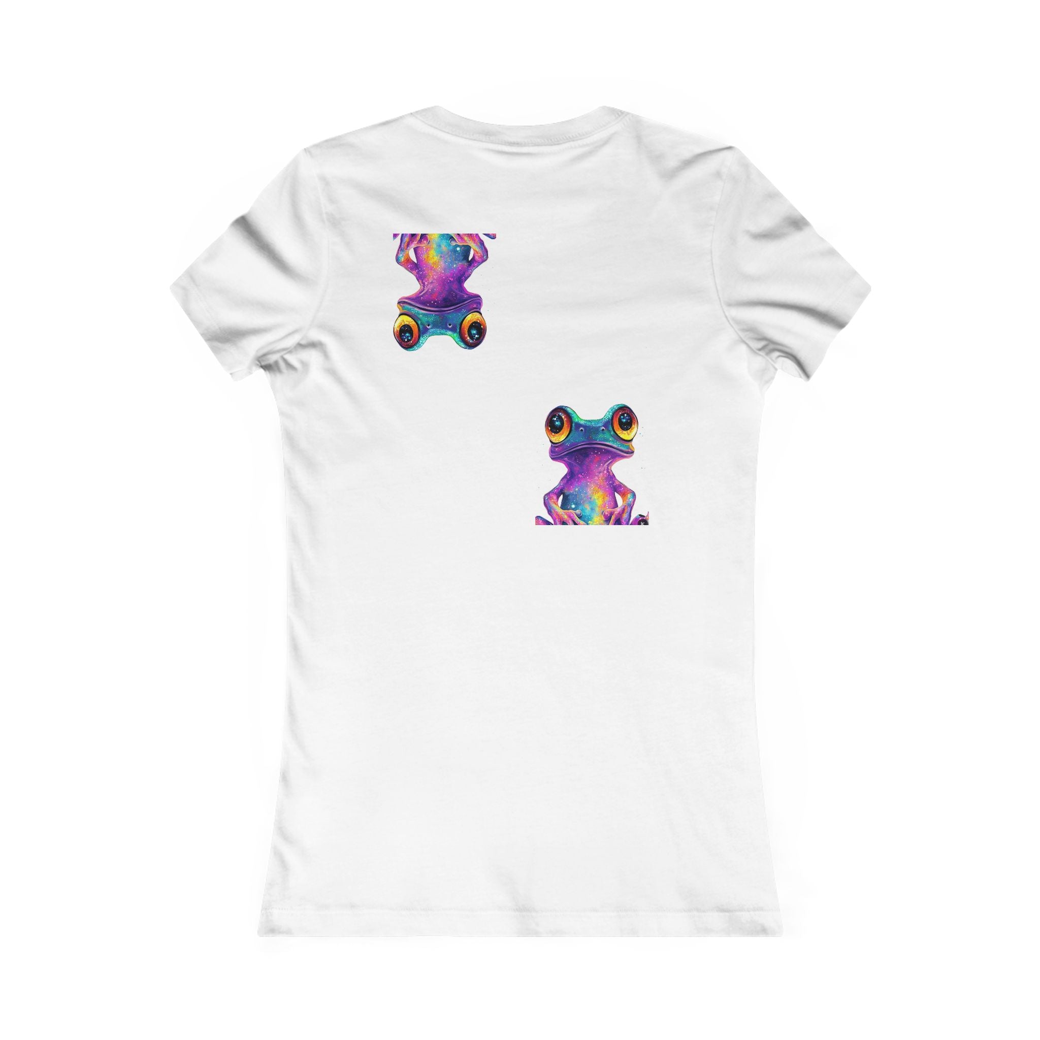 Women's Peace Sign Tee with Colorful Psychedelic Frog Graphic