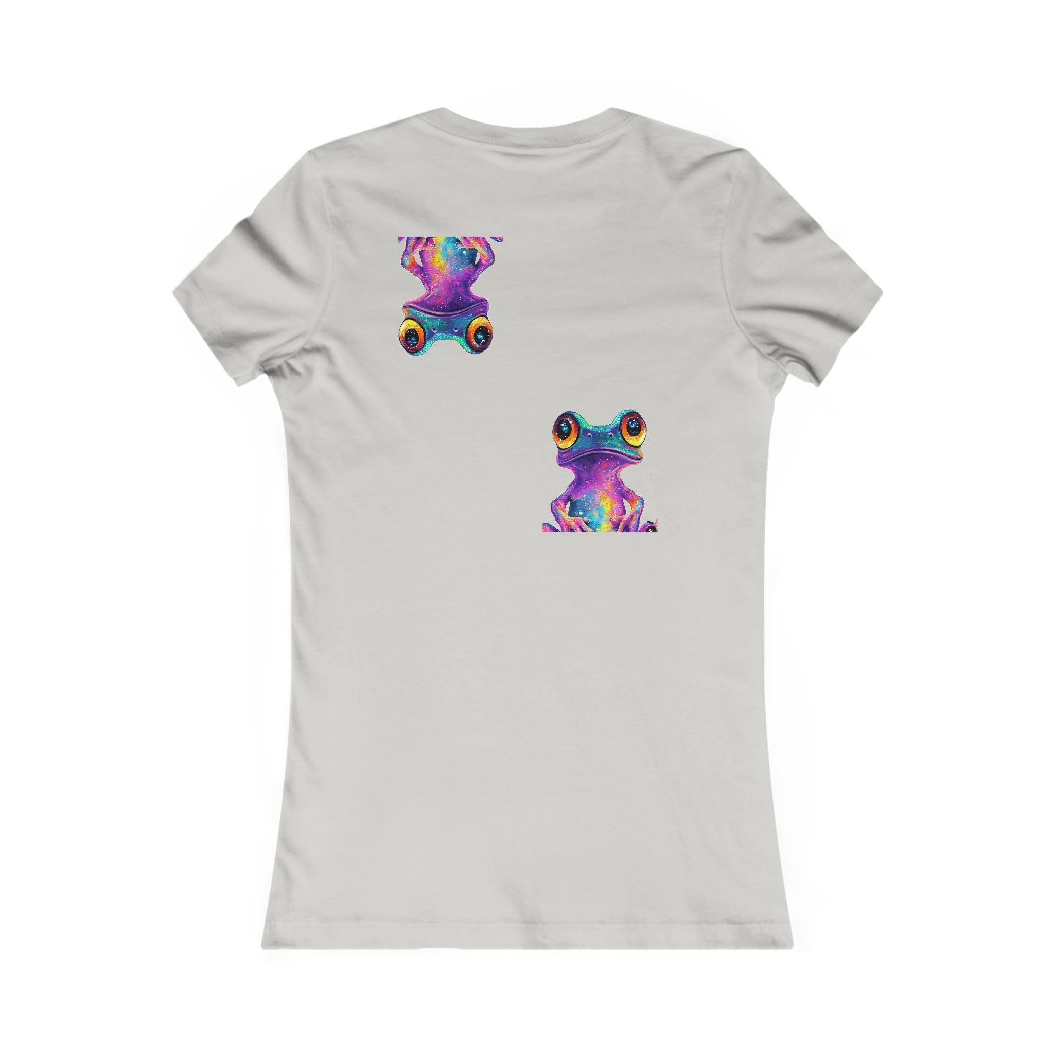Women's Peace Sign Tee with Colorful Psychedelic Frog Graphic