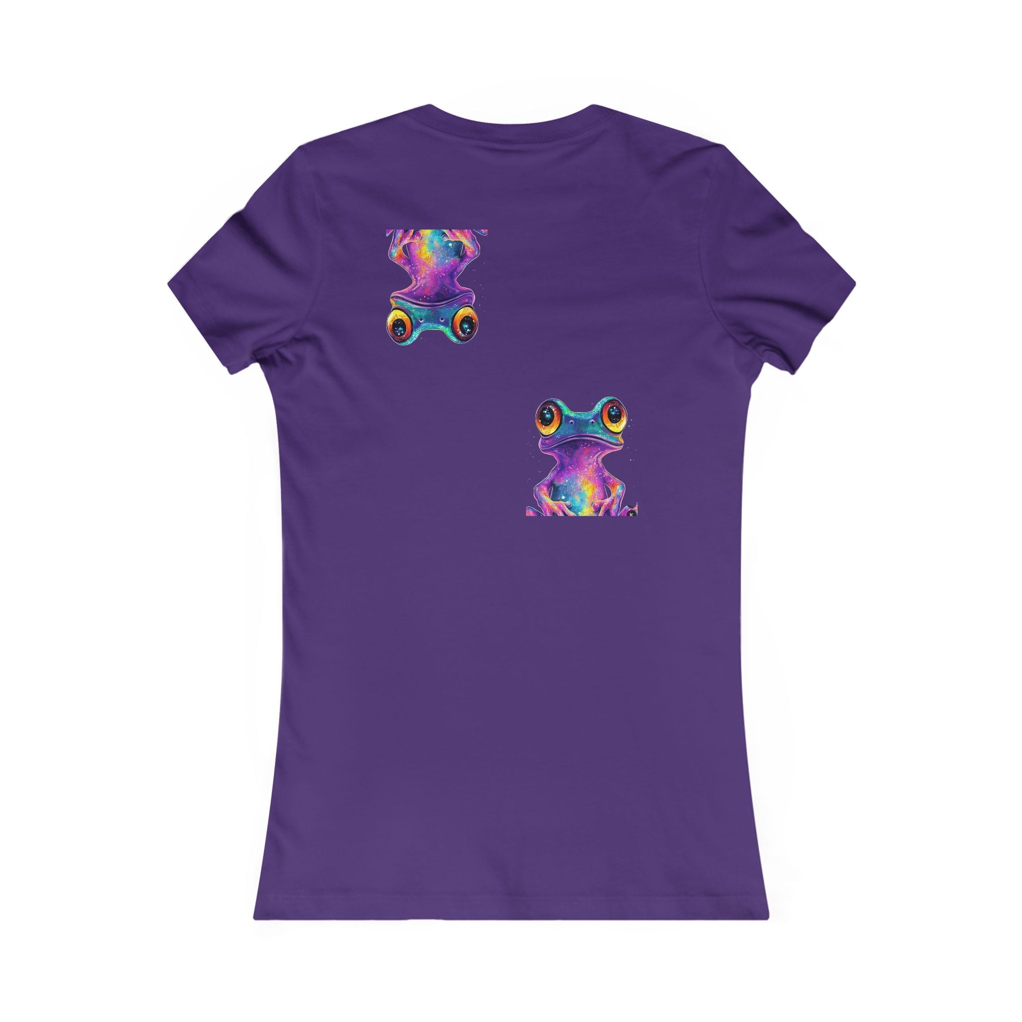 Women's Peace Sign Tee with Colorful Psychedelic Frog Graphic