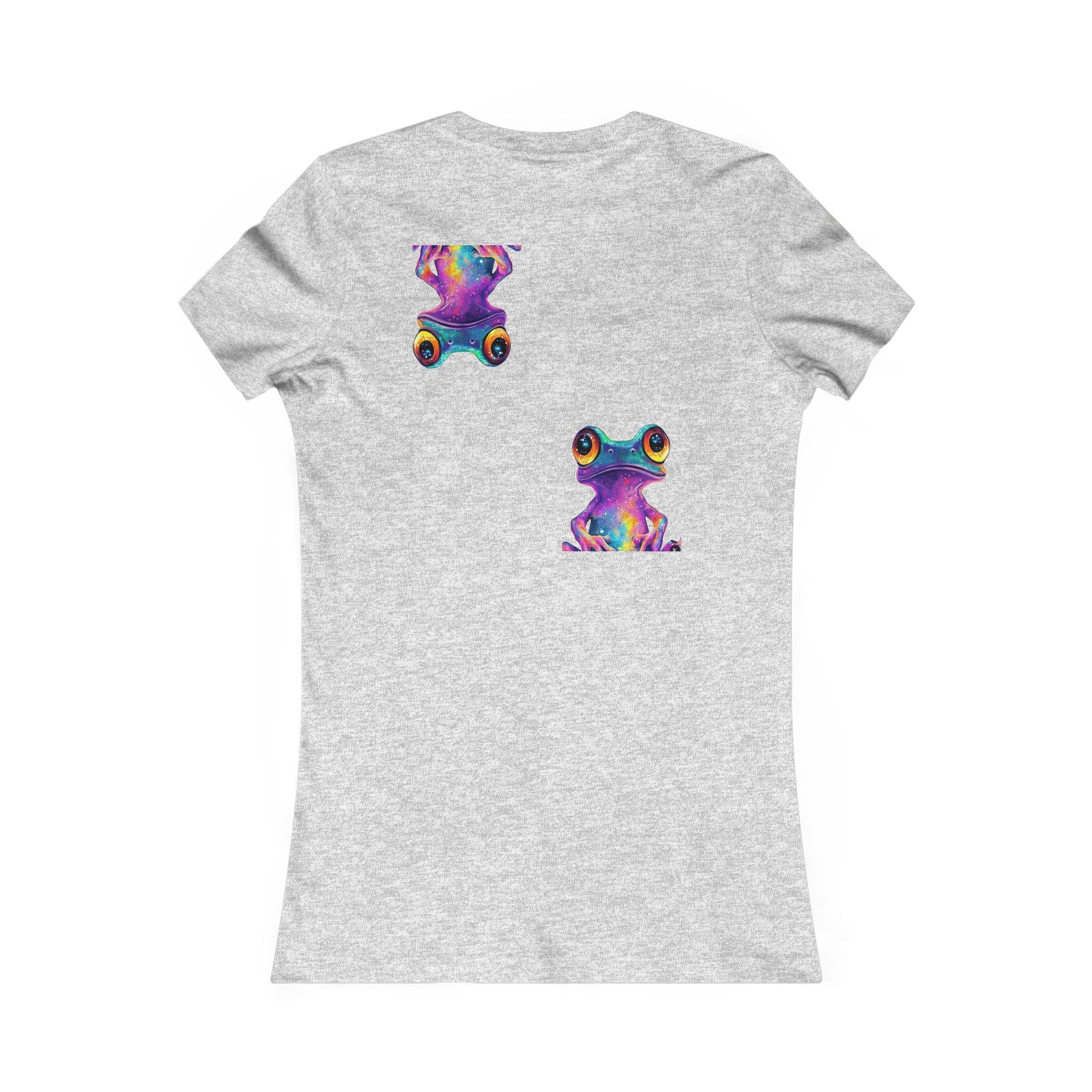 Women's Peace Sign Tee with Colorful Psychedelic Frog Graphic