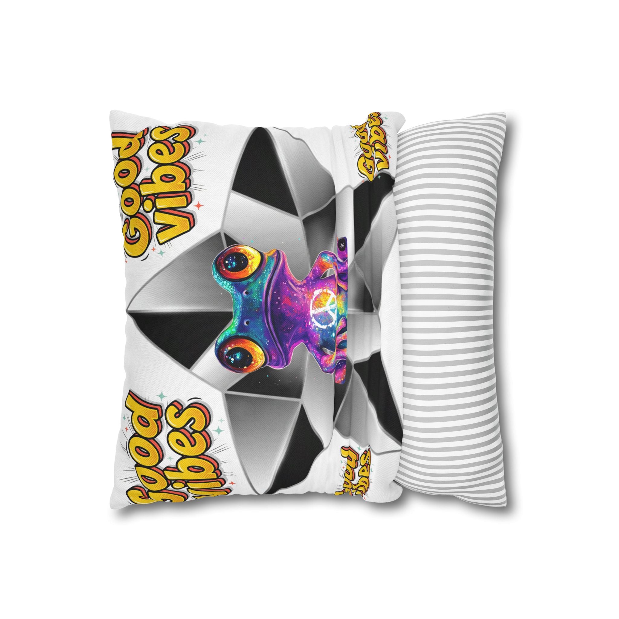 Good Vibes Frog Decorative Pillow