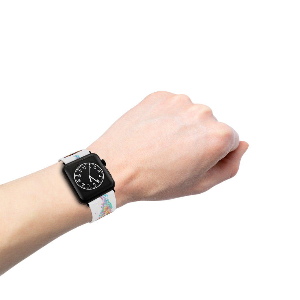 Colorful Campfire Apple Watch Band — Vibrant Bonfire Silicone Strap