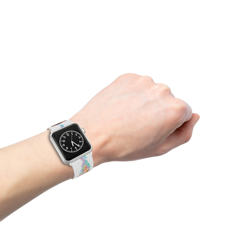 Colorful Campfire Apple Watch Band — Vibrant Bonfire Silicone Strap