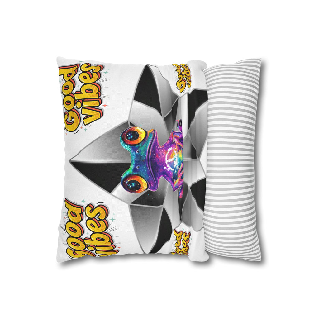 Good Vibes Frog Decorative Pillow