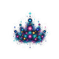 Galaxy Tree Kiss-Cut Sticker — Sparkling Cosmic Ornament Sticker for Laptops & Journals