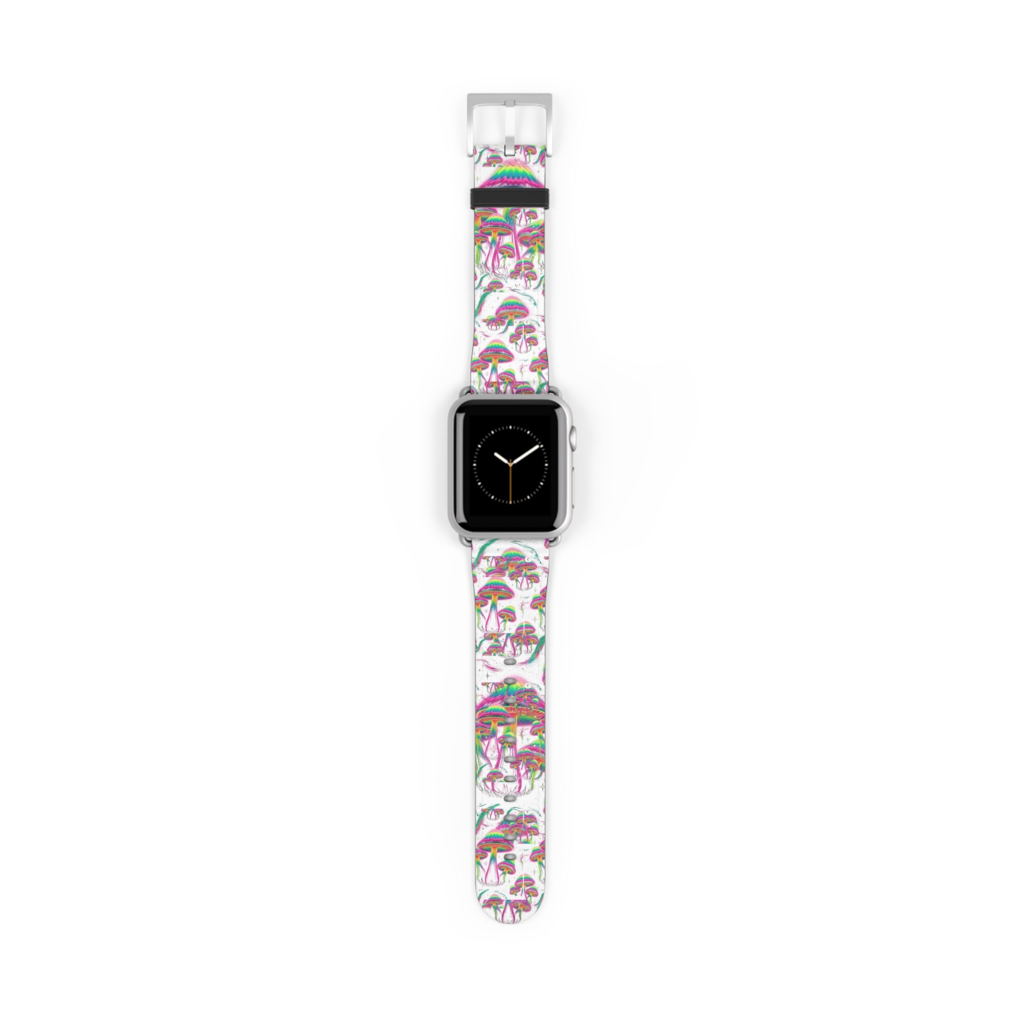 Psychedelic Mushroom Watch Band — Colorful Trippy Flora Strap for Smartwatch