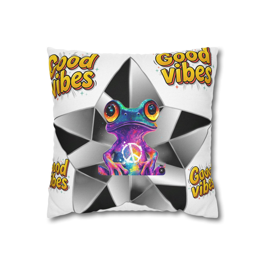 Good Vibes Frog Decorative Pillow