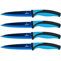 Steak Knife Set 4 Titanium Coated Deep Blue Blade