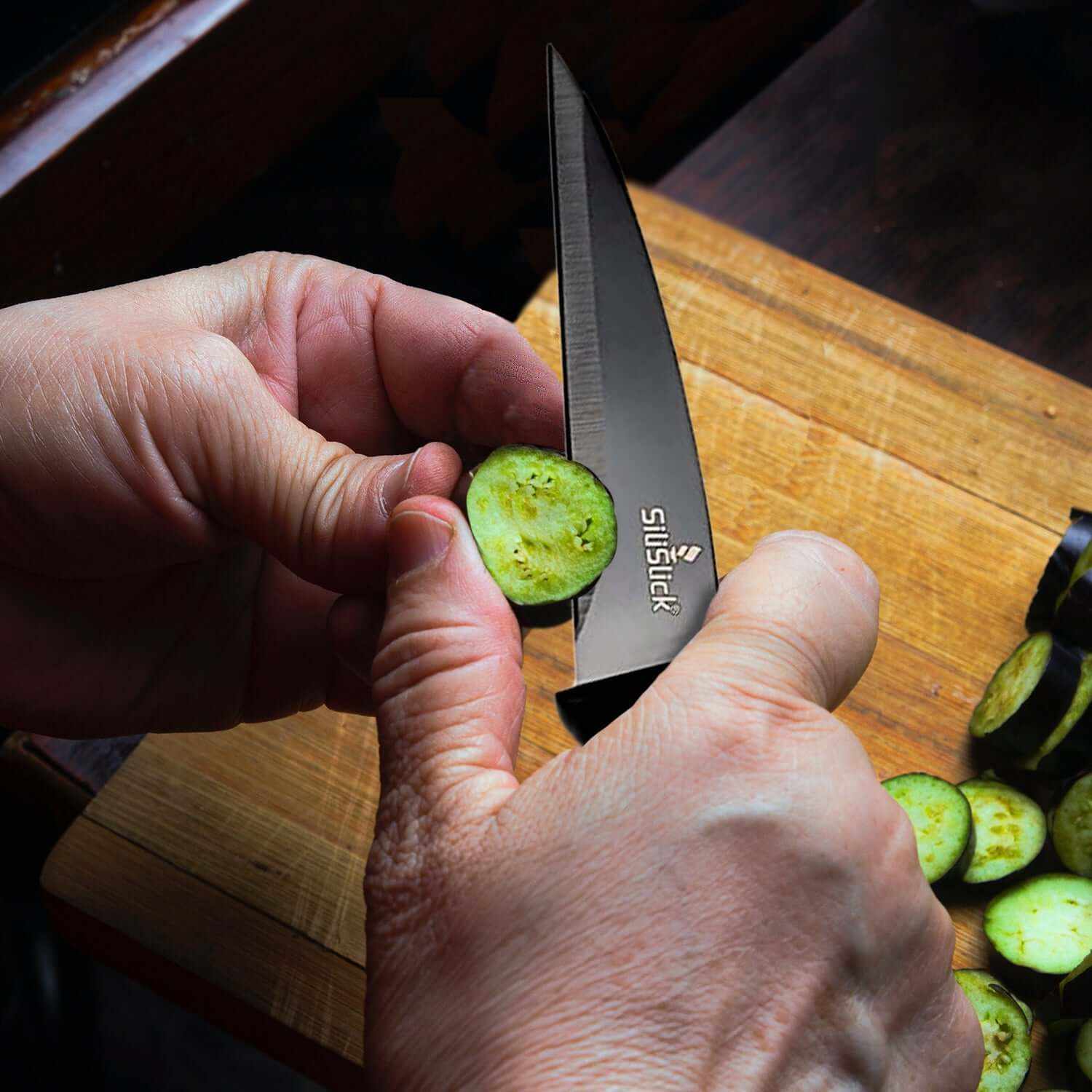 Kitchen Knife Set - Black Handle | Black Blade